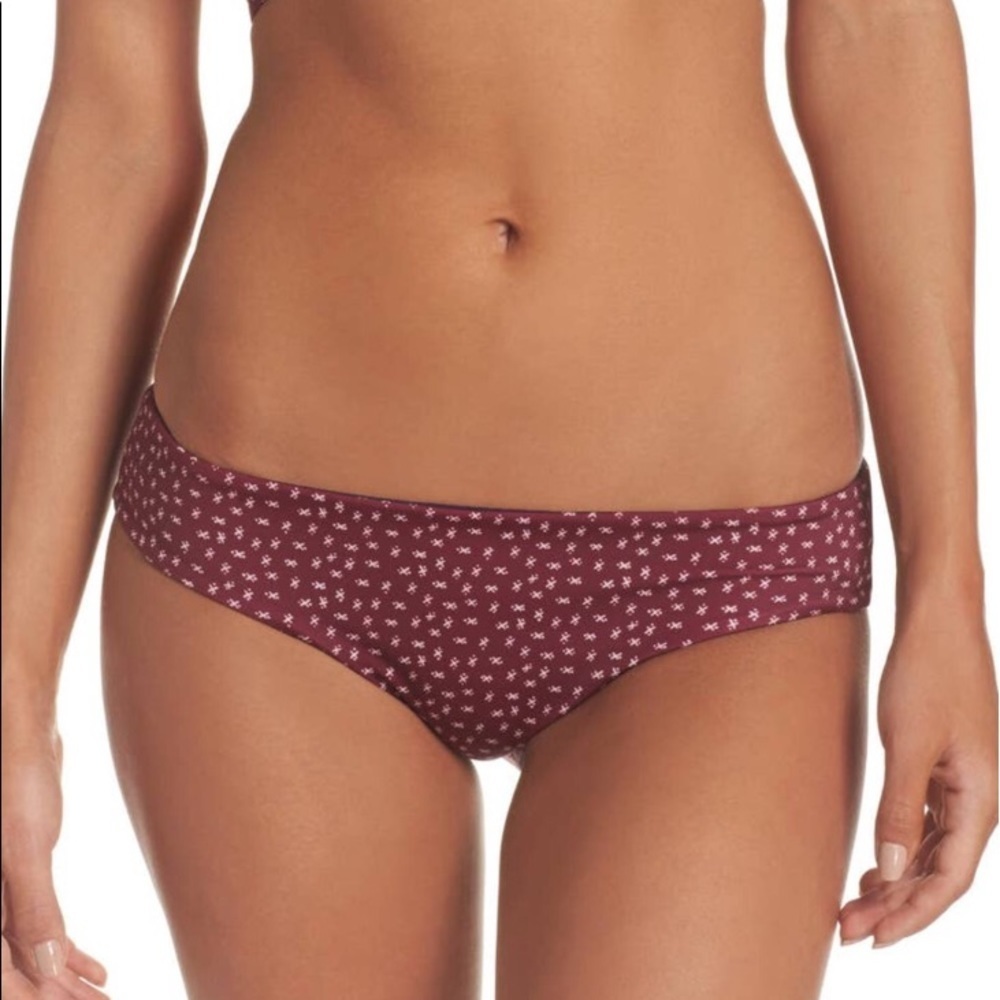 Leith Red Blue Reversible Hipster Bikini Bottoms S